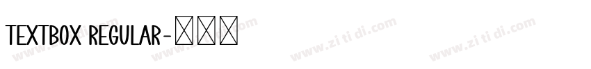 TextBox Regular字体转换